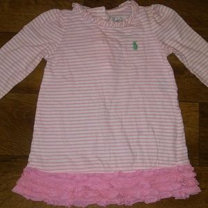 Baby Girl Ralph Lauren Ruffle Striped Top